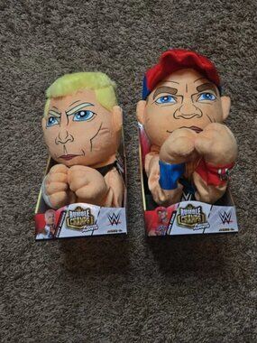 WWE Rumble Champs Fighting Puppets Cody Rhodes John Cena Plush Wrestling Lot